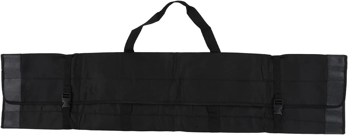 Vistas - Tas voor hengels - Vistuig opbergen - Meerdere vakken - 126 cm - Zwart