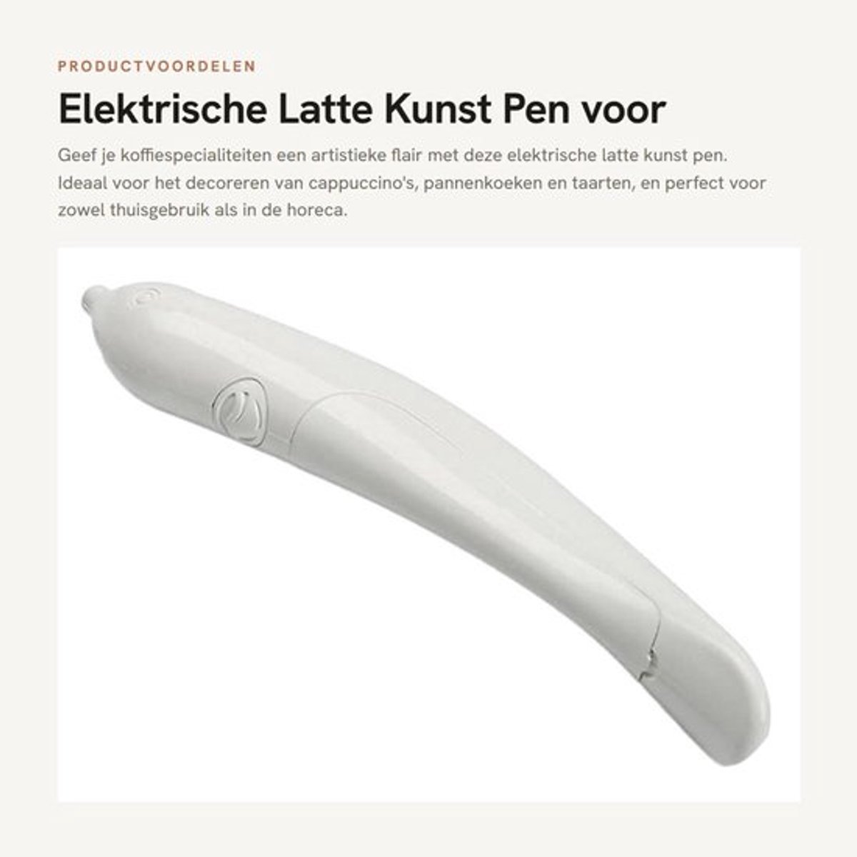 Elektrische Latte Kunst Pen voor Decoratie