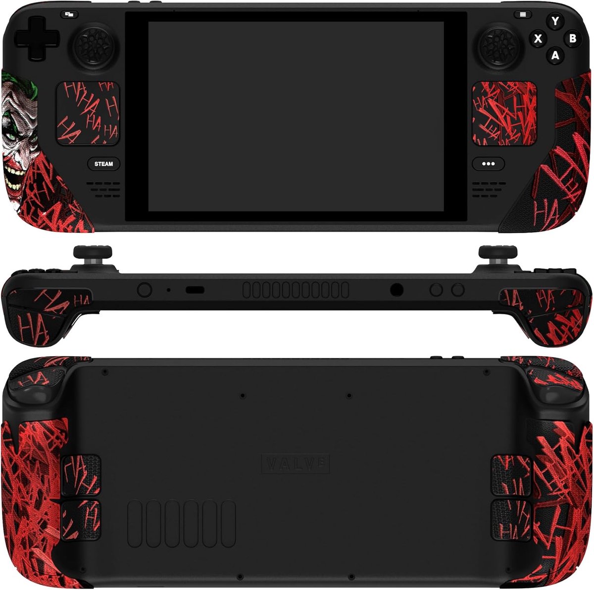 SnelShoppen - Premium Grip Stickers voor Steam Deck OLED & LCD, Rubber Grip Pads, Hexagon Design, Antislip, Zacht, Zwart, Perfect voor Gaming