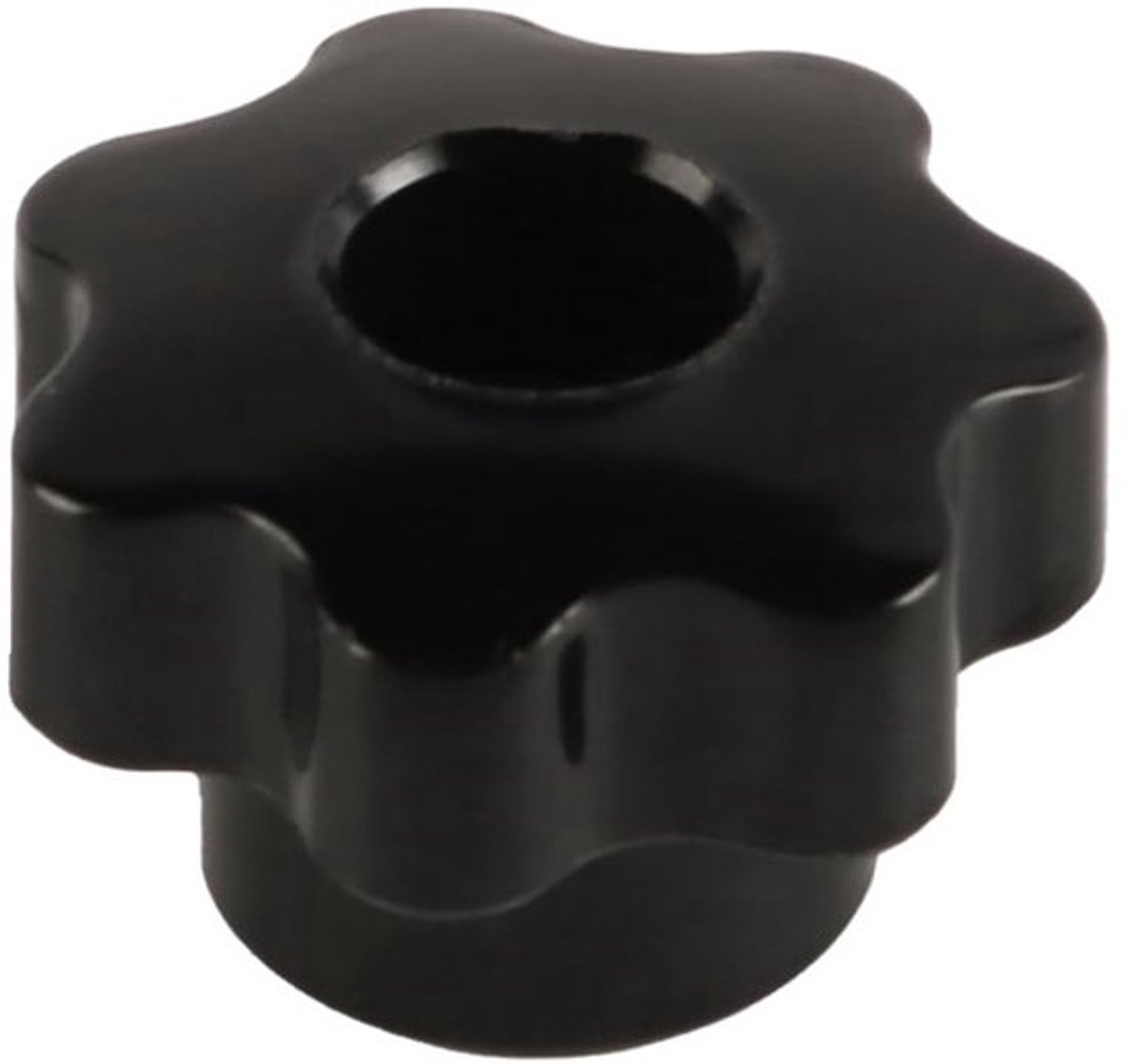 Sterknop M8 Zwart - 10 Stuks - Kunststof - Doorlopende Gatknop - Gekartelde Draadklemknop - Comfortabele Grip - Handgreep