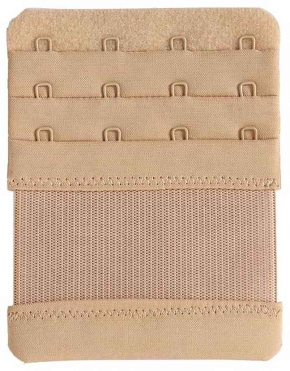 BH-verlengingen 4 haken - elastisch - 3 stuks - roestvrij staal - One Size - 1,9 cm afstand tussen haken - Beha-extender