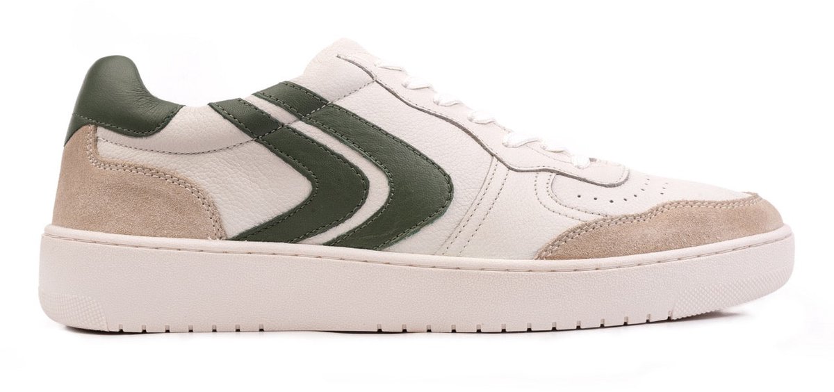Cafe Moda hank sneaker off-white/groen leer