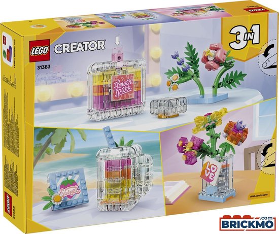 LEGO Creator 3in1 Parfumfles met Bloemen Speelgoed voor Kinderen en Kinderkamer Decoratie 31383