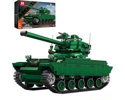 Reobrix 77033 AMX-13 Army Tank bouwset | World of Tanks Edition | WW2 Classic army auto constructie modelbouw | Technisch educatief militair & leger speelgoed creator bouwpakketten voor kinderen & volwassenen | Geschikt voor Lego | 1037 bouwstenen