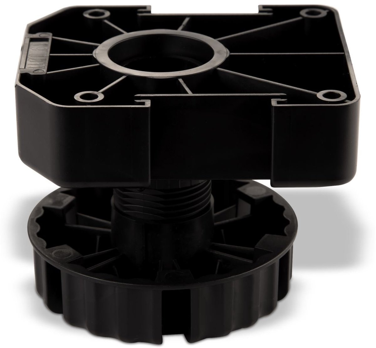 Set van 4 meubelpoten zwart met sokkelhoogte 75 mm