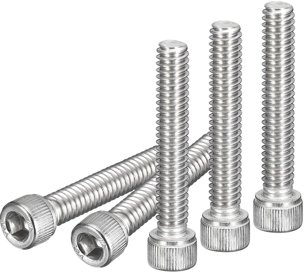 1/4-20 x 1-1/4 Inch Hexagon Socket Schroeven - 25 Stuks - Geschikt voor Meubelverbindingen - Volledige Draad - Roestvrij Staal - Ronde Kop - Duurzaam en Sterk