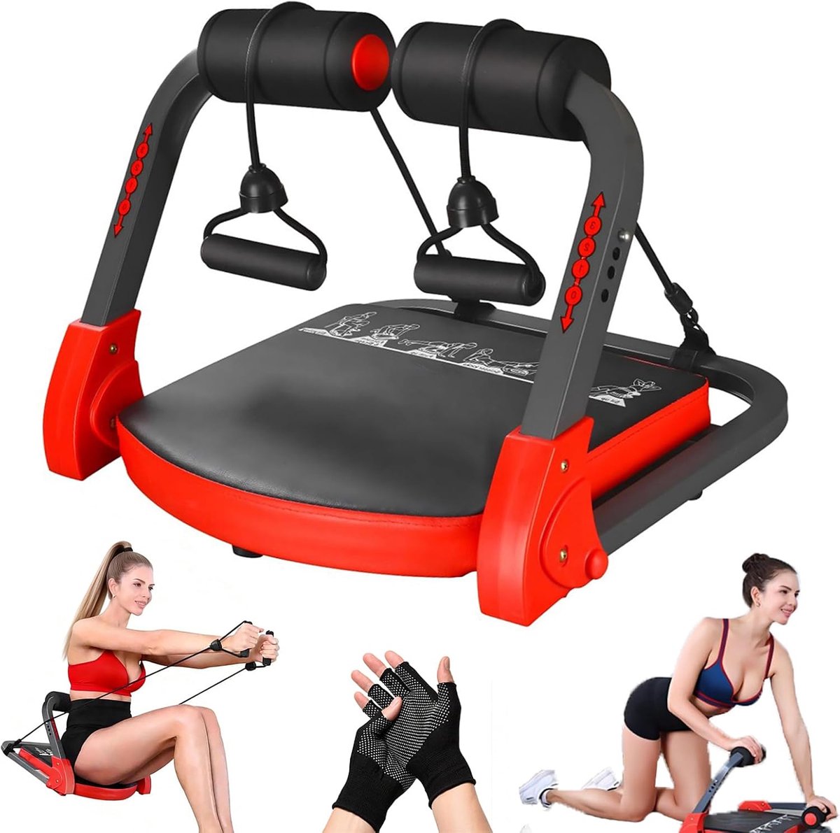 SnelShoppen - Core Abdominal Trainer - Vouwbare Abdominal Roller - 21-in-1 Multifunctionele Fitness Apparatuur - Ideaal voor Thuis, Buik, Benen, Armen