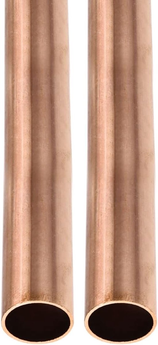 20mm x 1mm x 100mm Koperbuis - 2 Stuks - Geschikt voor Machine Apparatuur, DIY Decoratieve Lijsten en Ronde Metalen Slangen