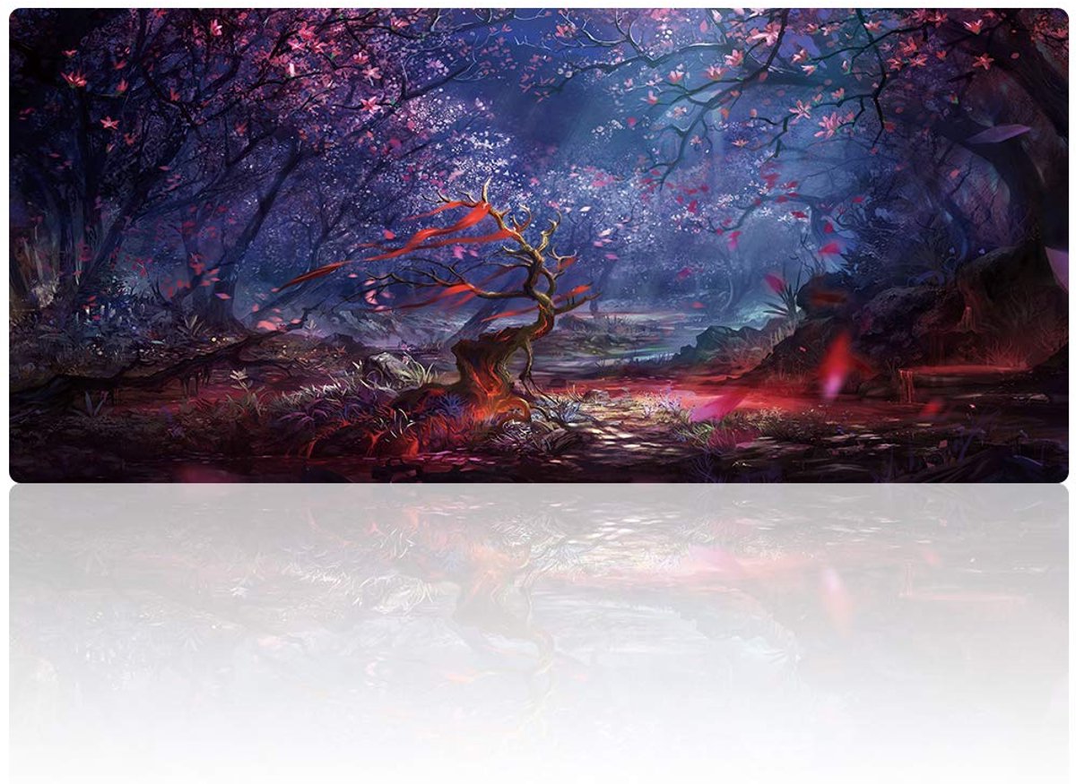 SnelShoppen - XXL Professionele Gaming Muismat - Grote Muismat 900 x 400 x 2 mm - Zachte Bosprint - Perfect voor Gamers en Thuisgebruik