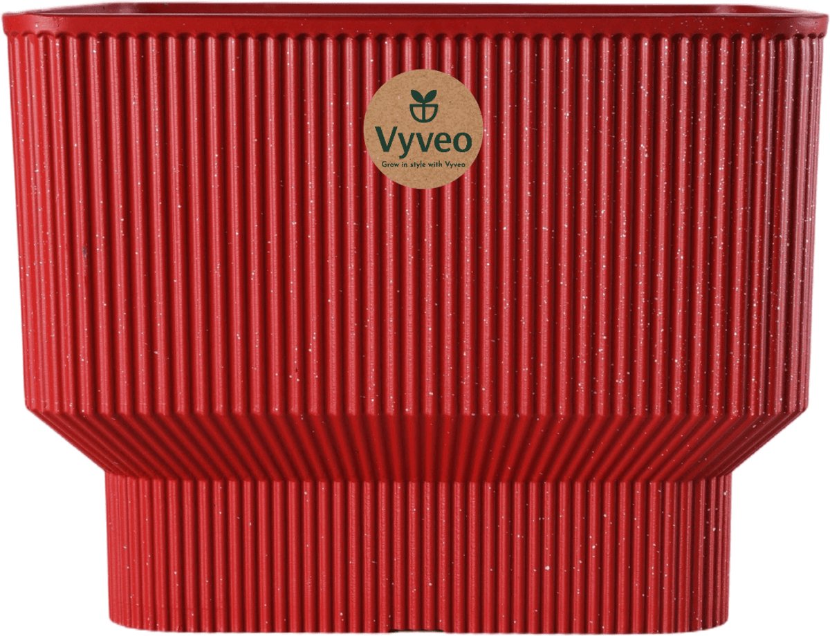 Vyveo - Bloempot Ciro - 31x24 - Rood - Bloempot voor binnen en buiten - Lichtgewicht - Breukbestendig - Vorstbestendig - UV-bestendig