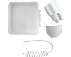 Lekbak wasmachine - Afvoerbak voor wasmachine - Lekbak voor Wasmachine en Vaatwasser - Inclusief schoonmaakborstel - Opvangbak - universele wasmachine lekbak - Wasmachine opvangbak - afvoerbak - wateropvangbak voor kelder, woning, camper - wit