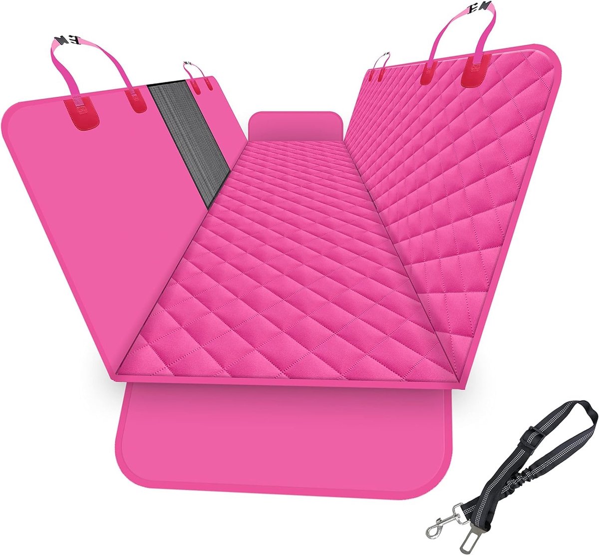 SnelShoppen - GXT Autostoelhoes voor Honden - Krasbestendig, Waterdicht, Antislip, Mesh Paneel, Roze, Verbeterde Versie met Hondenriem voor Auto, SUV