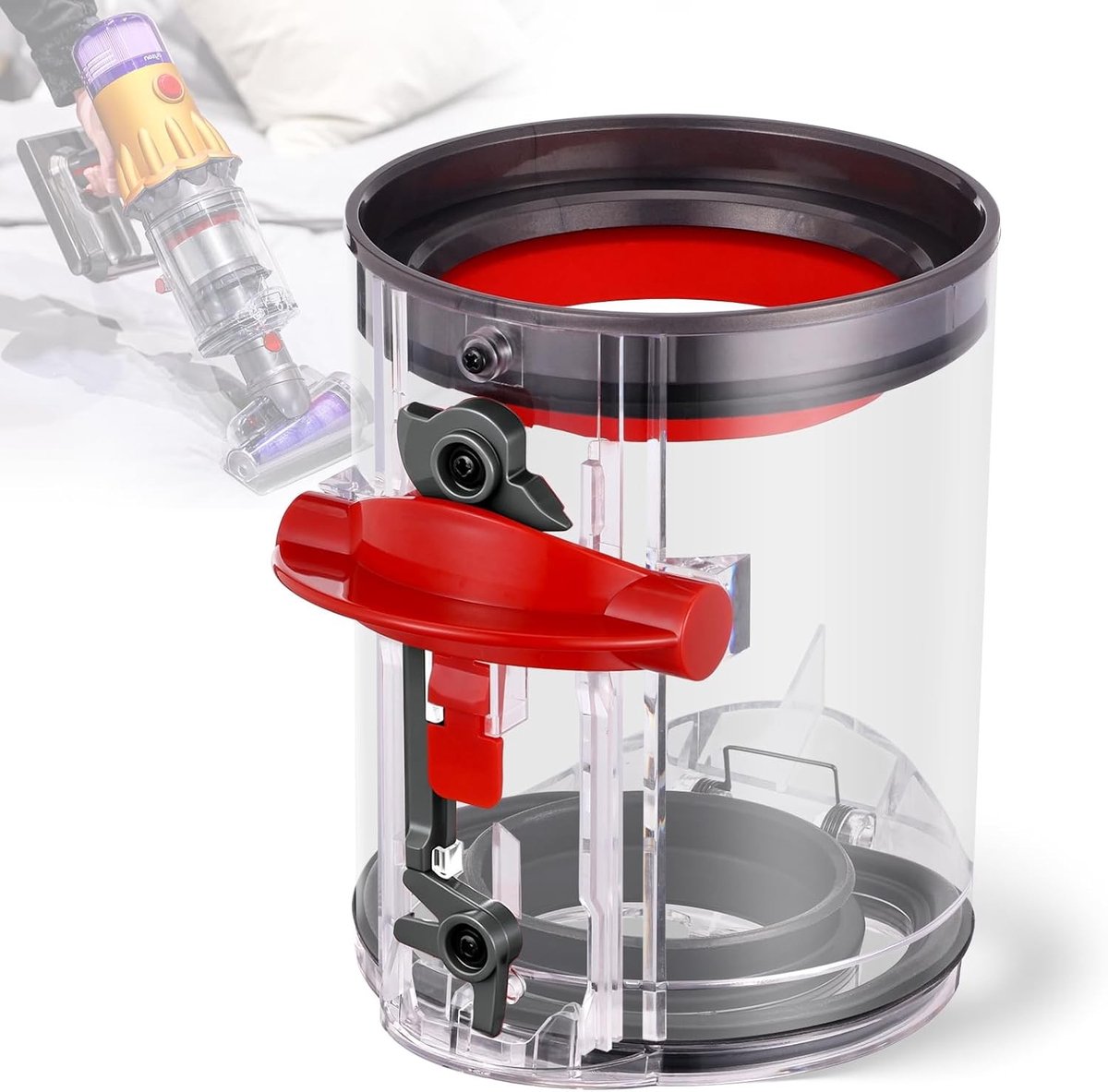 Afvalbak 13 x 10 cm Geschikt voor Dyson V12 SV18 SV20 Detect Slim/V10 Digital Slim Stofzuiger met Hoge Capaciteit en Duurzaam Ontwerp