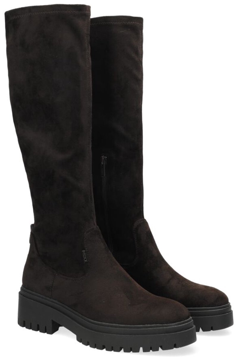 Mexx Phaedre Keto Laarzen - Suède - Dames - Bruin - Maat 41