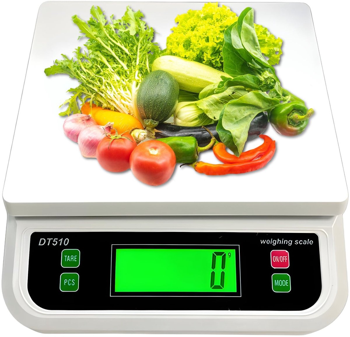 Dailygoods- Keukenweegschaal 30 kg/1 g - Digitale Precisieweegschaal - LCD-Display - Tarra-functie - 6 Eenheden - Levensmiddelweegschaal - Digitale Weegschaal