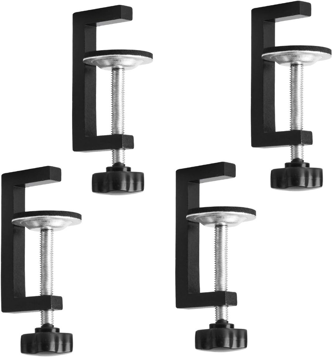 SnelShoppen - 4 Pcs G Clamp Set - Tafel Klemmen - Kleine Schroef Klemmen - Verstelbare Universele Tafelclips - Klem Bereik 15-57 mm - Voor Lassen, Hou