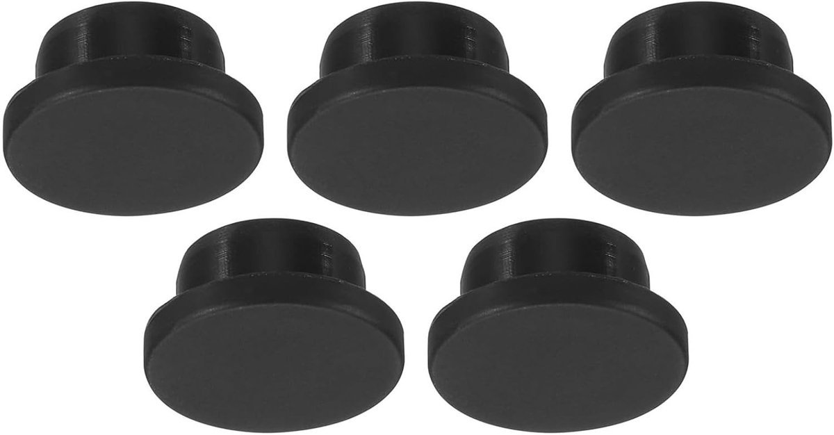 Set van 5 Siliconen Gatenstoppen - 22mm Diameter, Flexibele Rubber Afdekking voor Keuken en Waterdichte Toepassingen, Rond en Ingebouwd