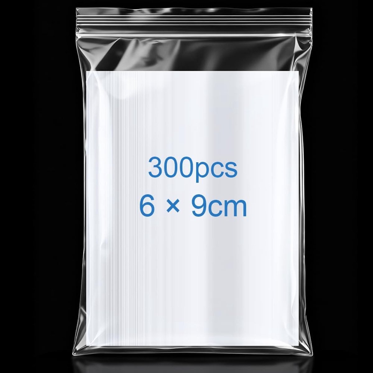 Dailygoods - OFFCUP Hersluitbare Zakken Klein, 300 Stuks 60mm x 90mm Afsluitbare Plastic Zakken, Transparante Polyzakken, Mini Ziplock Zakken, Zipzakken voor Koekjeszakken, Sieraden, Snoep