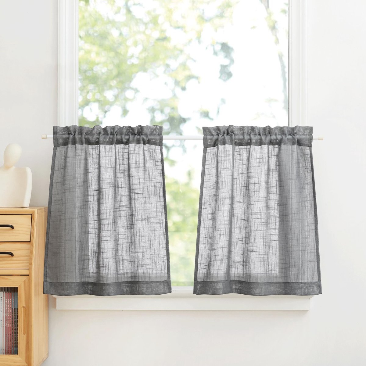 Dailygoods- Deurgordijnen Lichtfilterend - Linnen Gordijnen - Kant en Klaar - 2 Stuks - 60x120cm - Roedezak met 2 Maten