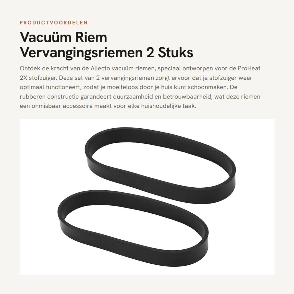 Inovra- Stofzuiger Riem - 2 Stuks - Rubber Vacuümband - Accessoire voor ProHeat 2X - Lange levensduur - Directe installatie