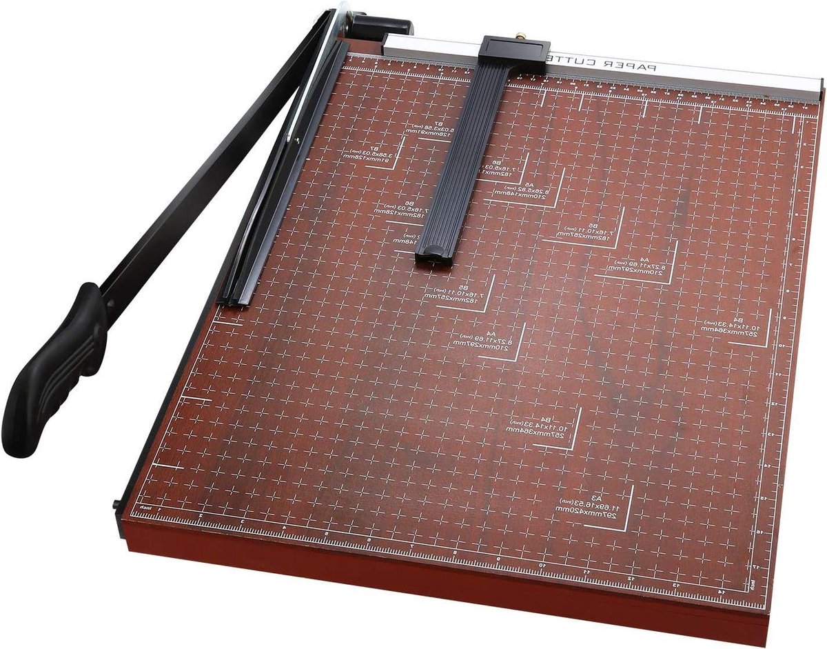 Papiersnijmachine A3 - Papier snijder - Kantoorwerk - Snijdt 10 vellen - 48.5 x 38.5 cm - Rood