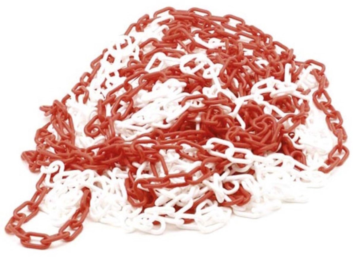 Velleman-Perel Rood/witte ketting - 25m