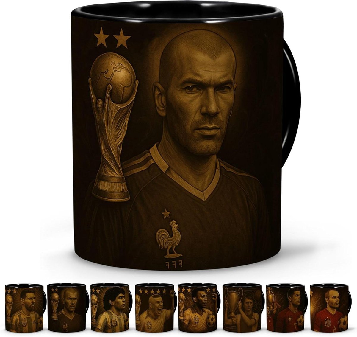 Koffiemok - Ontbijtbeker - Geniet van Drankjes - Exclusieve Ontwerpen - 330ml - Zwart