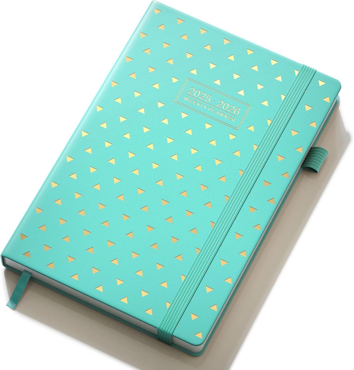 Thijox - Kalender 2025-2026 Weekplanner A5 voor Leraren en Scholieren - Meertalige Afsprakenplanner met 1 Week op 2 Pagina's in Cyaan - Perfect voor K
