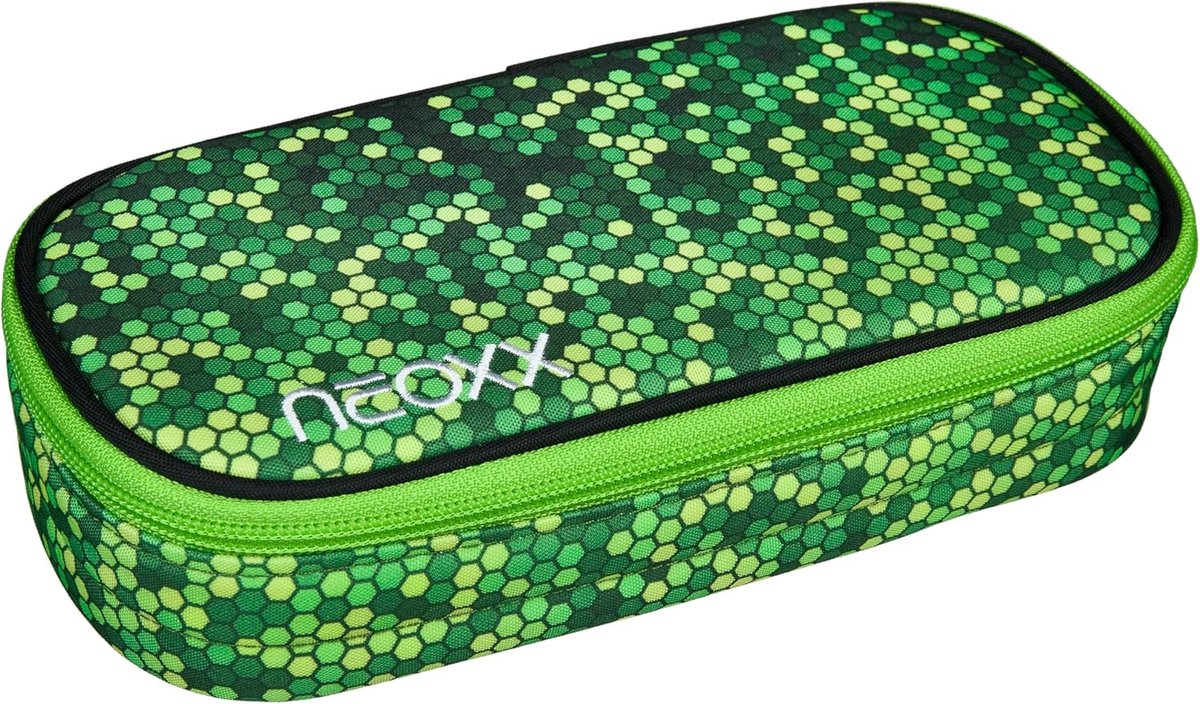 SnelShoppen - Jump Pencil Case - Pennenmap van Gerecycled PET - Gevoerde Hoofdvak, 10 Pennenlussen, Doorzichtige Venster - Schoolbenodigdheden voor Ki