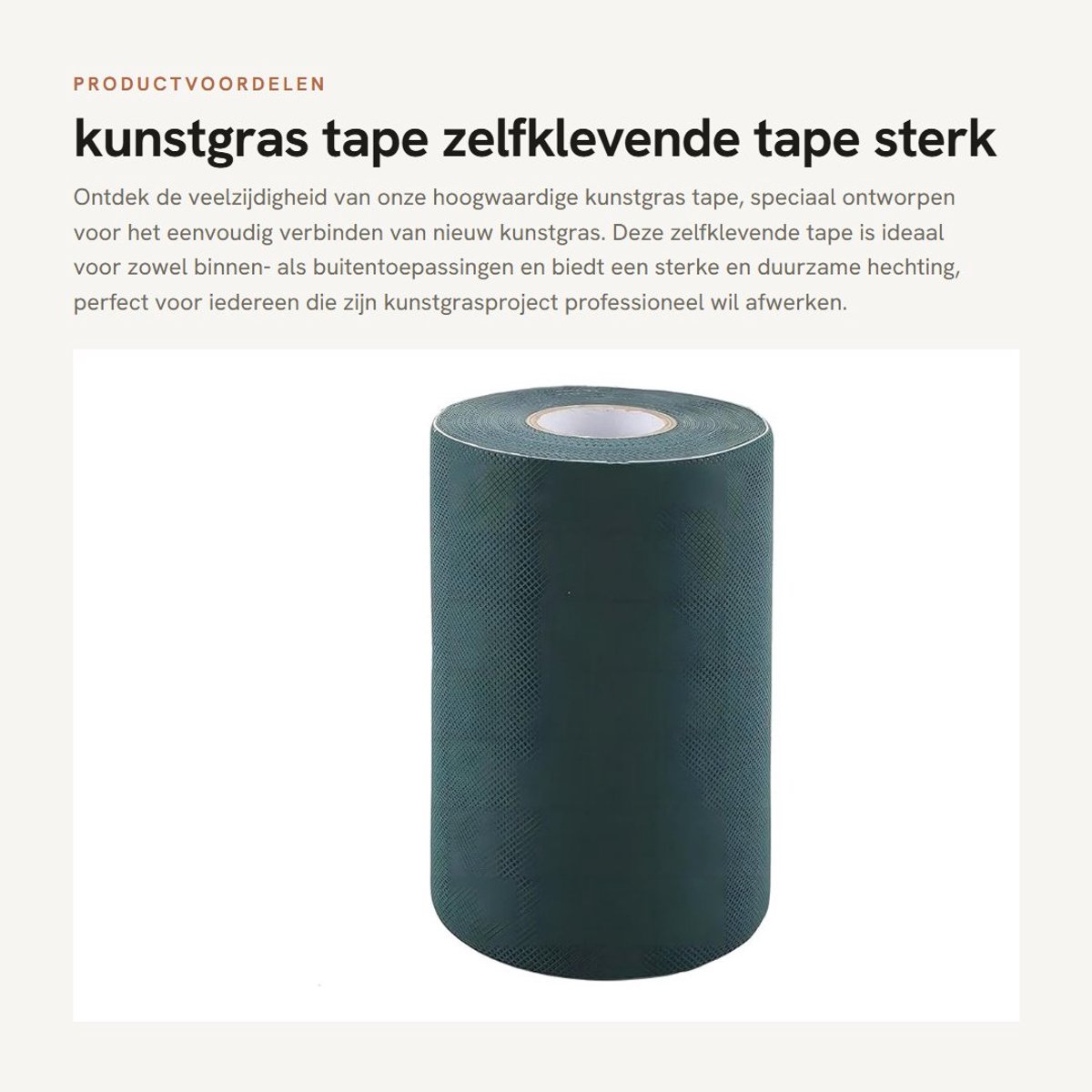 Inovra- Kunstgras Tape - Zelfklevend - Waterdicht - Weerbestendig - Antislip - 5 x 15 cm - Sterke Hechting - Gazonband