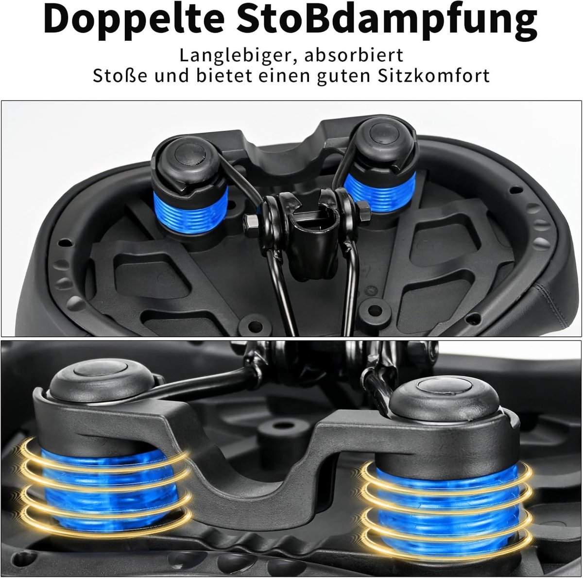 Comfortabele en Ergonomische Fietszadel voor Mannen en Vrouwen - Extra Breed en Ademend, Geschikt voor Stadsfietsen, E-Bikes en Mountainbikes