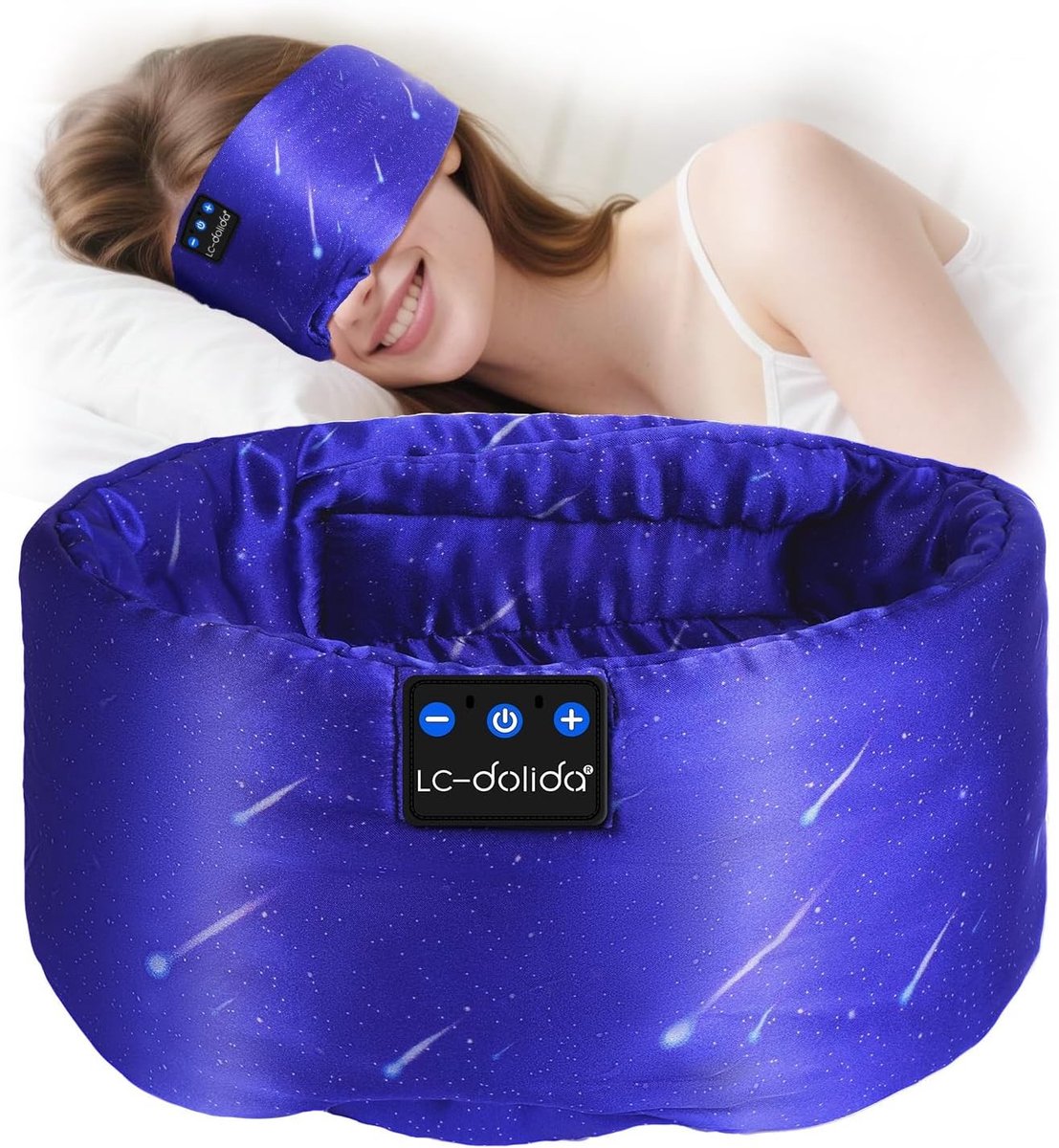 Verbeterde Bluetooth slaapkoptelefoon met 100% verduisterend oogmasker en HD-luidsprekers, ideaal voor ontspanning en slapen, perfect verjaardagscadeau voor vrouwen