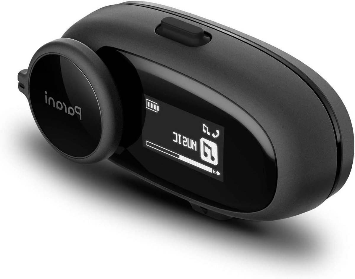 Communicatiesysteem Motor - Bluetooth Intercom - Veilig Communiceren - LCD Display - Tot 1 km - Zwart