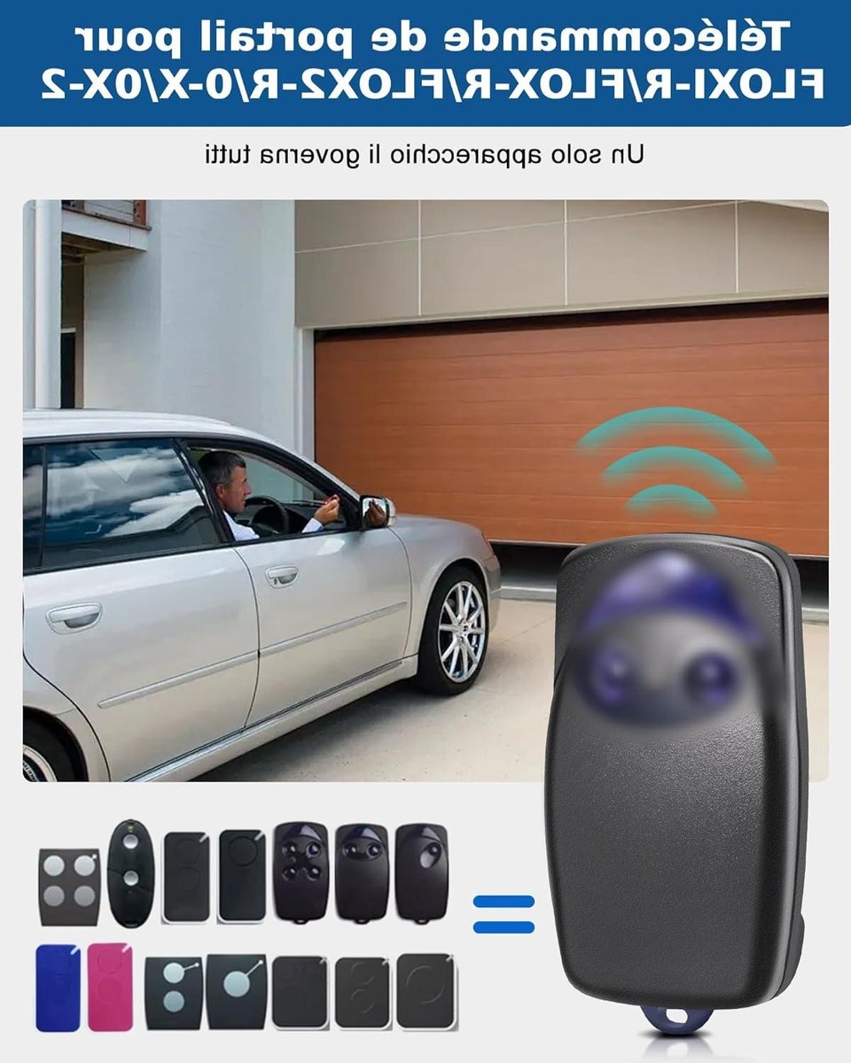 Poortafstandsbedieningen - Garagedeur openers - Toegang Bediening - Vaste Frequentie Kloner - 2 Stuks - Zwart