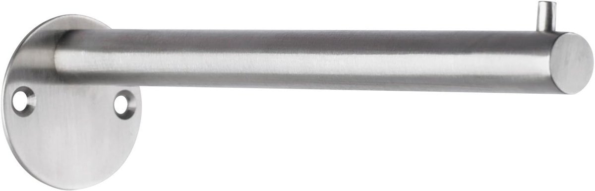 Thijox - Kapstokhaak Wandmontage Roestvrij Staal 20 cm Lang Zilver Inclusief Bevestigingsmateriaal, Jashaak voor Huis, Hal, Tuin, Keuken