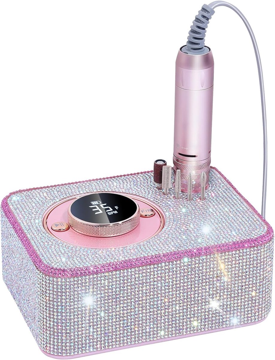 SnelShoppen - Professionele Oplaadbare 35000RPM Elektrische Nagelboor, Draagbare Nagelvijl Kit voor Manicure en Pedicure, Ideaal voor Nagelkunst, Voor