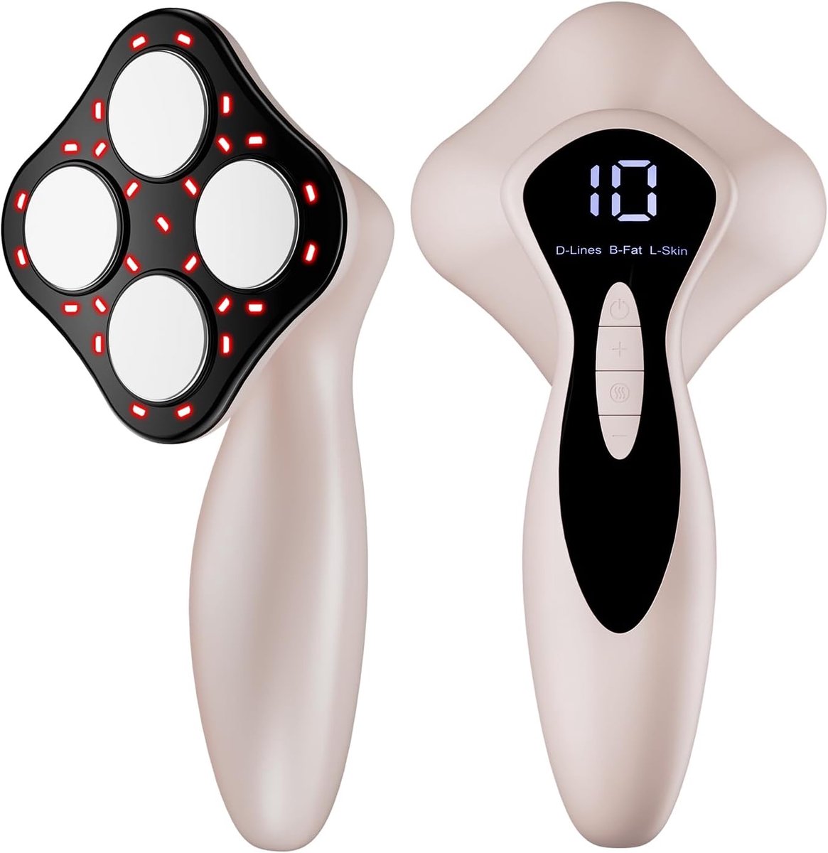 Thijox - Professionele Anti-Cellulitemassager Unisex 3-in-1 Elektrische Massage Apparaat voor Taille, Buik, Armen, Billen en Benen - Roségoud