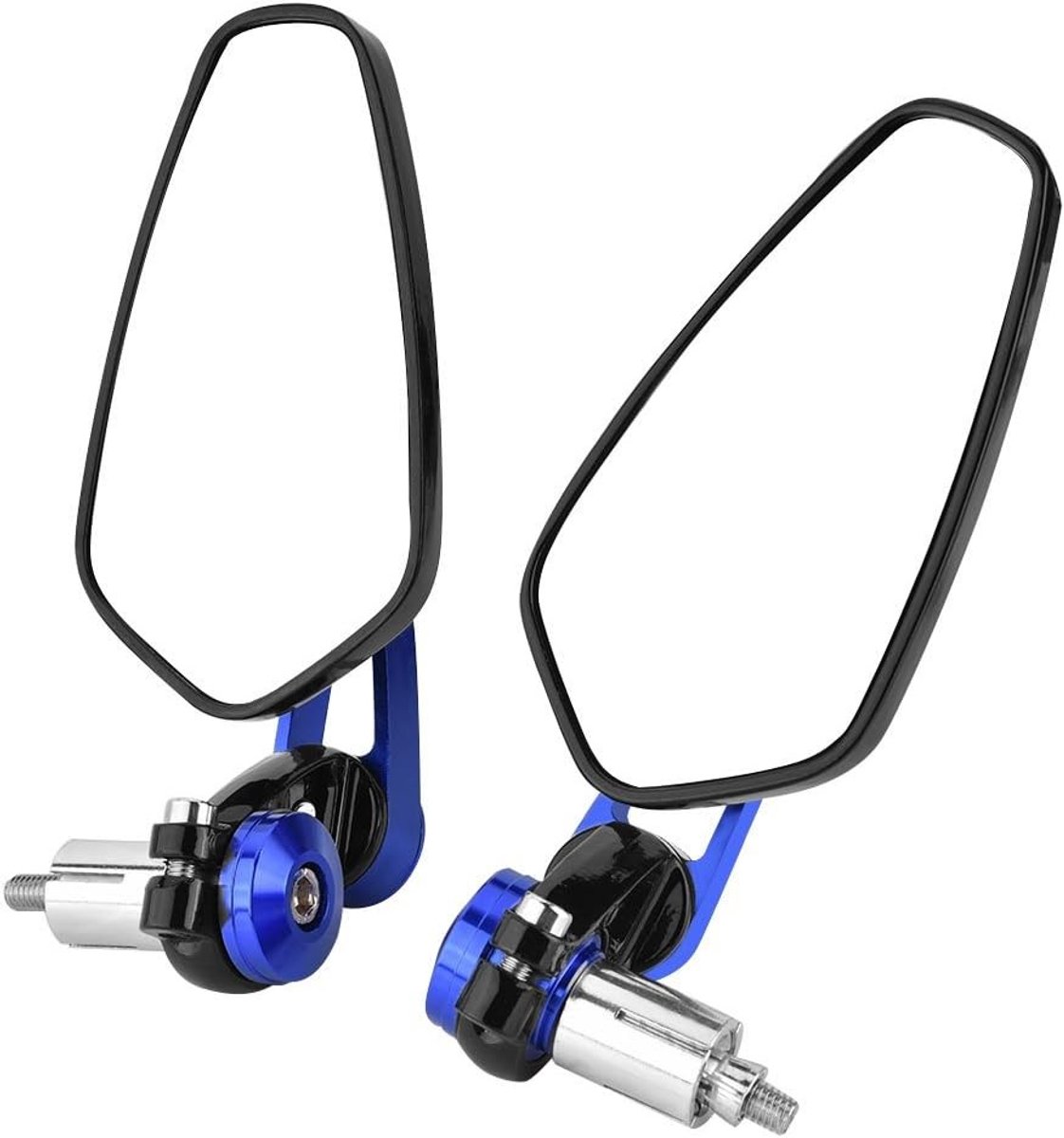 Universele Motorfiets Spiegels 22mm 7/8in CNC Aluminium Handvat Eindspiegels voor Motoren (Blauw) - Achteruitkijkspiegels voor Motorfiets, Stijlvolle Accessoires, Verstelbare Hoek