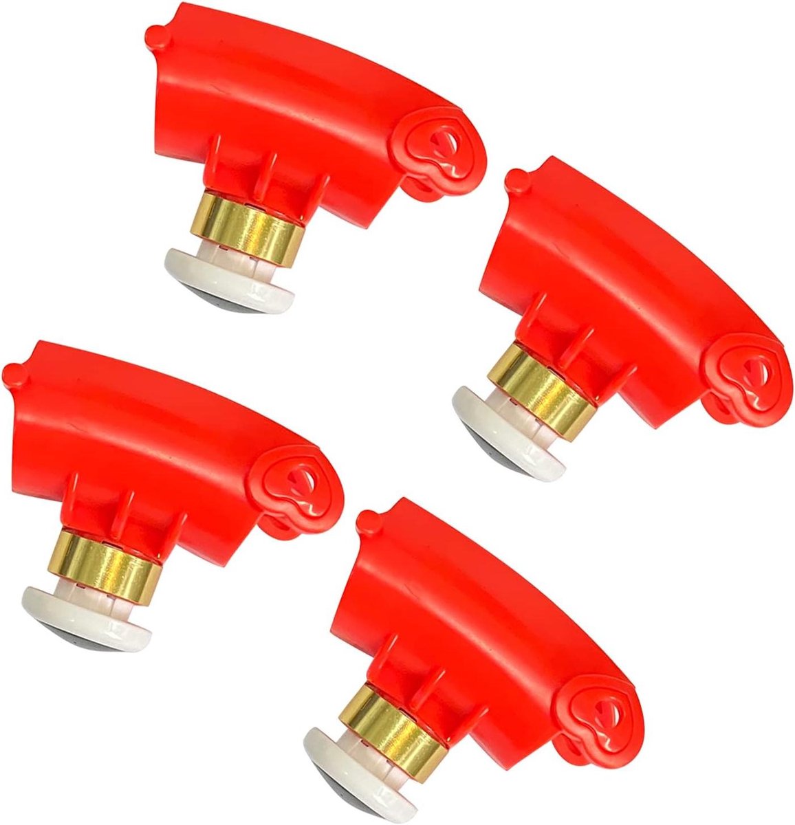 Vervangende Knoppen - Hoepel Onderdelen - Fitness Hoepel - Verstelbare Maat - 4 Stuks - Rood
