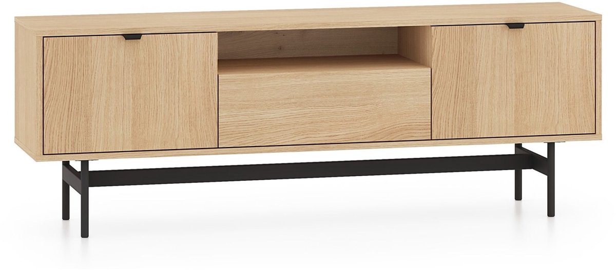 Selsey Heggers – TV-meubel met 2 deuren en vakken - Mavelie eiken - 180cm Oak decor