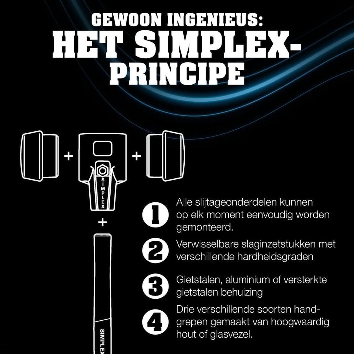 Hickory steelen steel - Reserve steel - Hamer reparatie - GS getest - Ø 60 mm - Natuurlijk