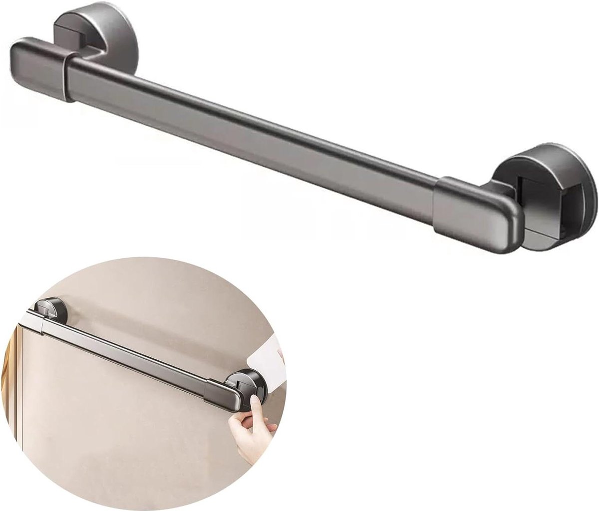 Douche Handgreep - Zuignap Beugel - Badkamer Veiligheid - Sterke Zuigkracht - 41 cm - Grijs