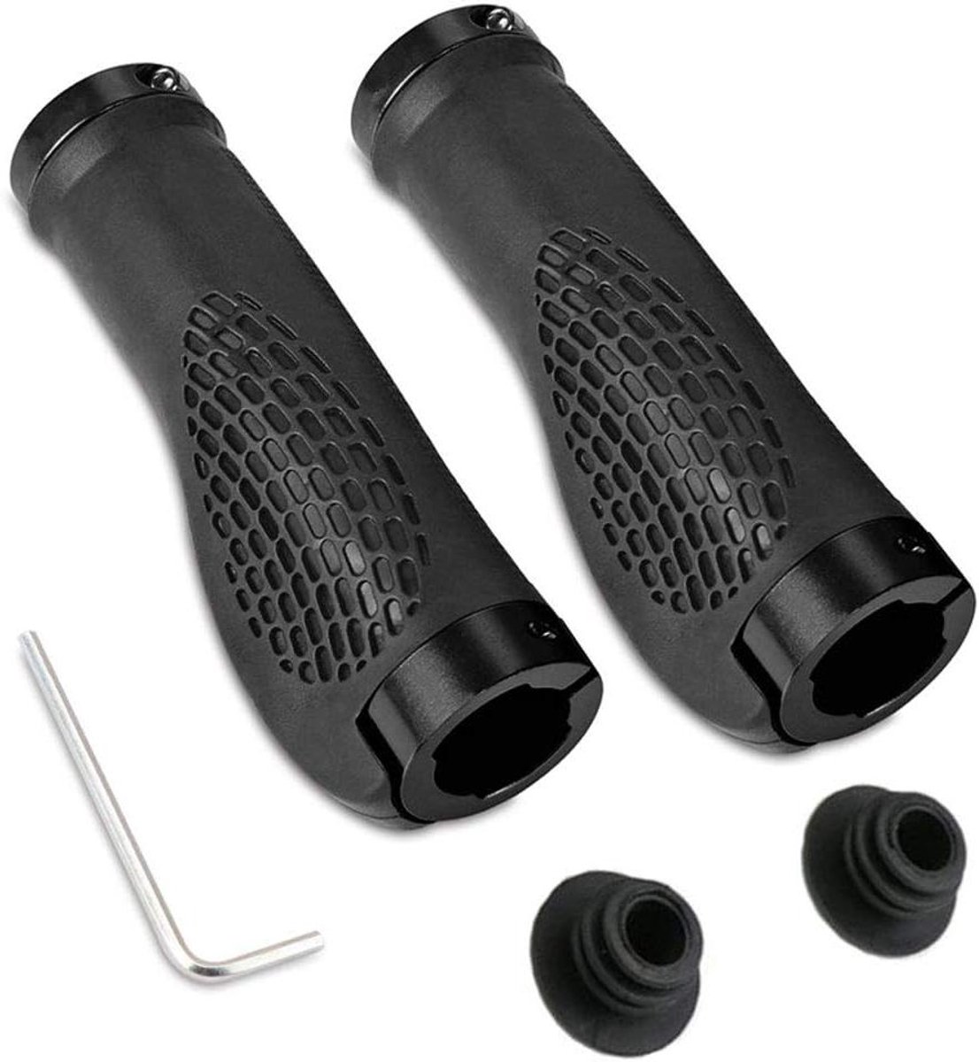 Fiets Handvatten - Ergonomische Grepen - Comfortabel Fietsen - Antislip & Vibratie Damping - 130 mm Lengte - Zwart