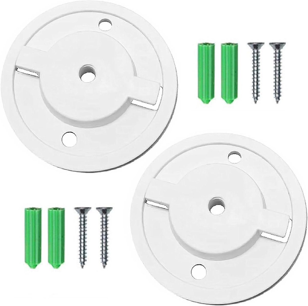 Camera Wandmontage Basis - Bevestigingsplaat Houder - Beveiliging Monteren - Waterdicht ABS Materiaal - 56 mm Diameter - Wit