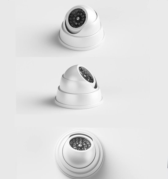 Dummy Camera - Nep Beveiliging - Huis Beveiligen - Knipperend LED - 2 Stuks - Wit — afbeelding 2