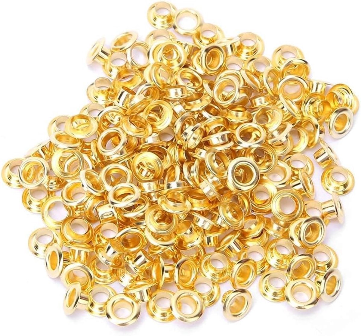 100 Stuks Messing Oogjes 5mm Dubbelzijdige Rivets Grommets voor Leren Tas, Schoenen en DIY Projecten