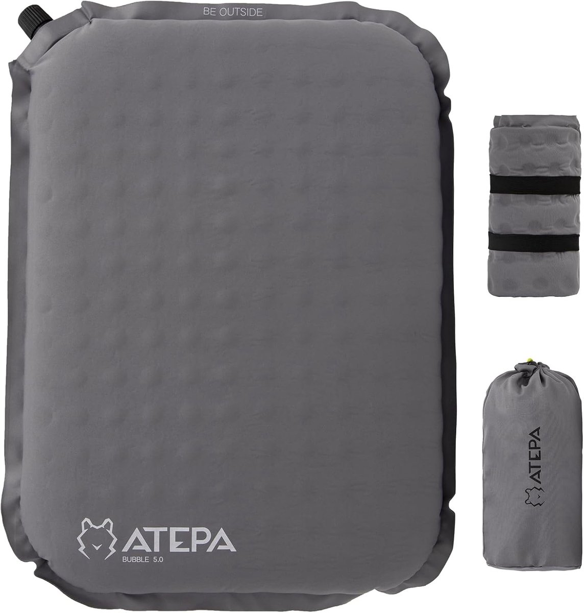ATEPA Inflatable Seat Cushion, Self Inflating Memory Foam Air Blow Cushion for Travel, Airplane, Stadium, Camping - ShopVlot