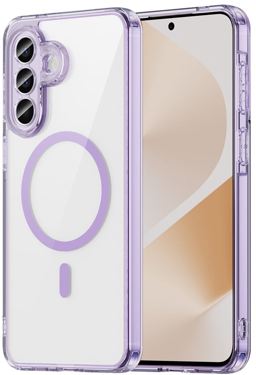 Coverup Hoesje - Geschikt voor Samsung Galaxy A57 Hoesje - Coverup Clear TPU Back Cover - MagSafe Compatible - Paars