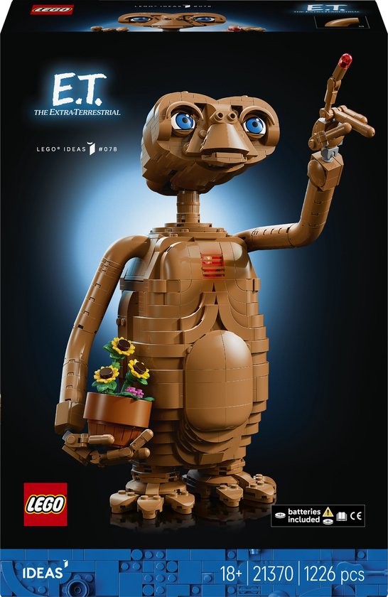 LEGO Ideas E.T. the Extra-Terrestrial Bouwpakket voor Volwassenen en Woondecoratie - 21370