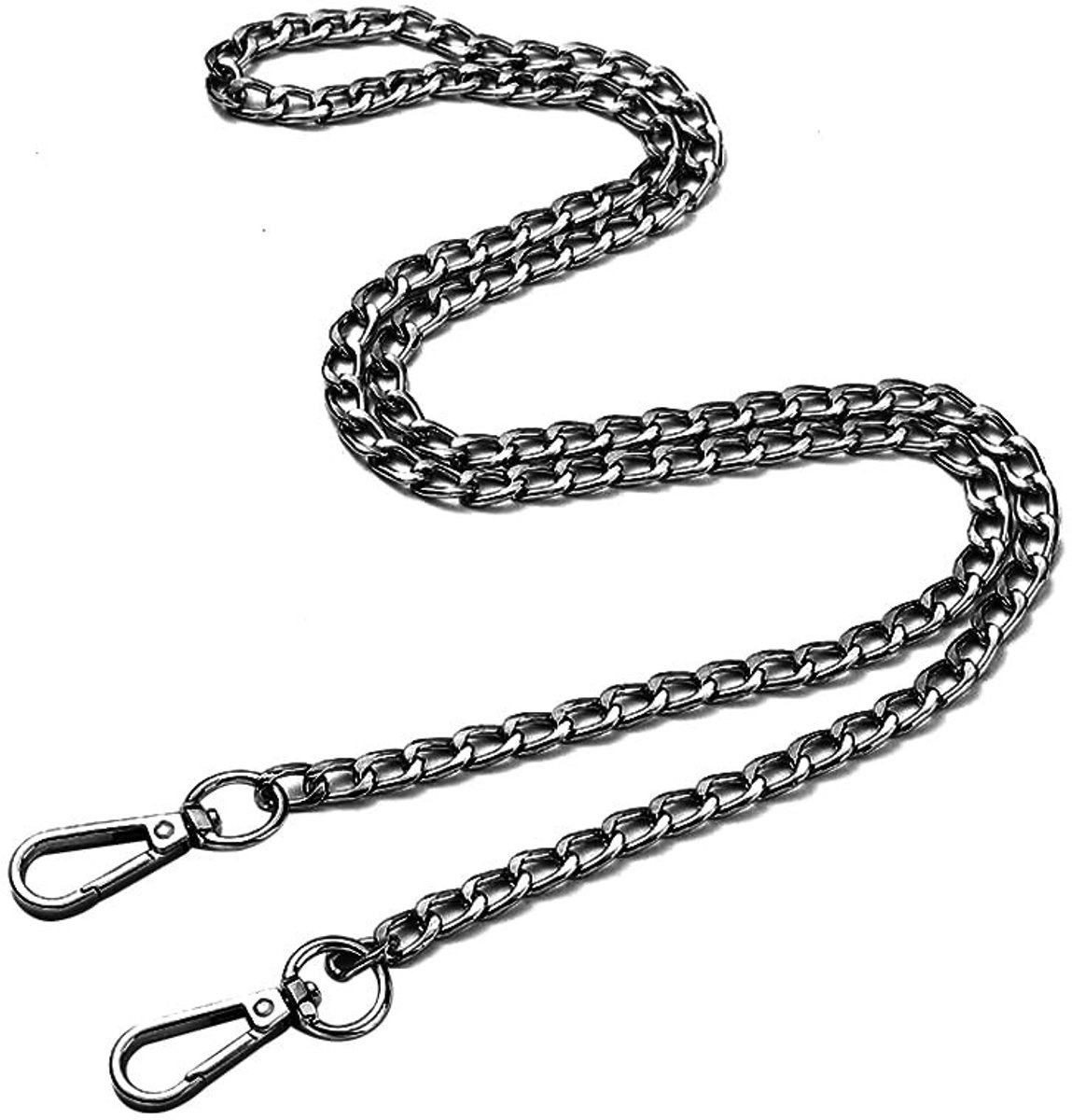 Dailygoods- Schoudertas Riem 120 cm - Ketting met Karabijnhaak - Duurzaam en Anticorrosief - Verstelbaar - Geschikt voor Handtassen - Modieuze Stijl - Tasriem